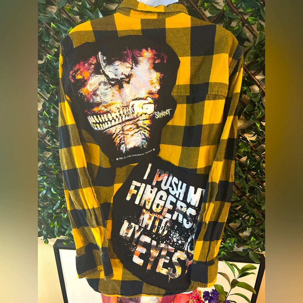UPCYCLED one of a kind SLIPKNOT rocker metal band shirt
